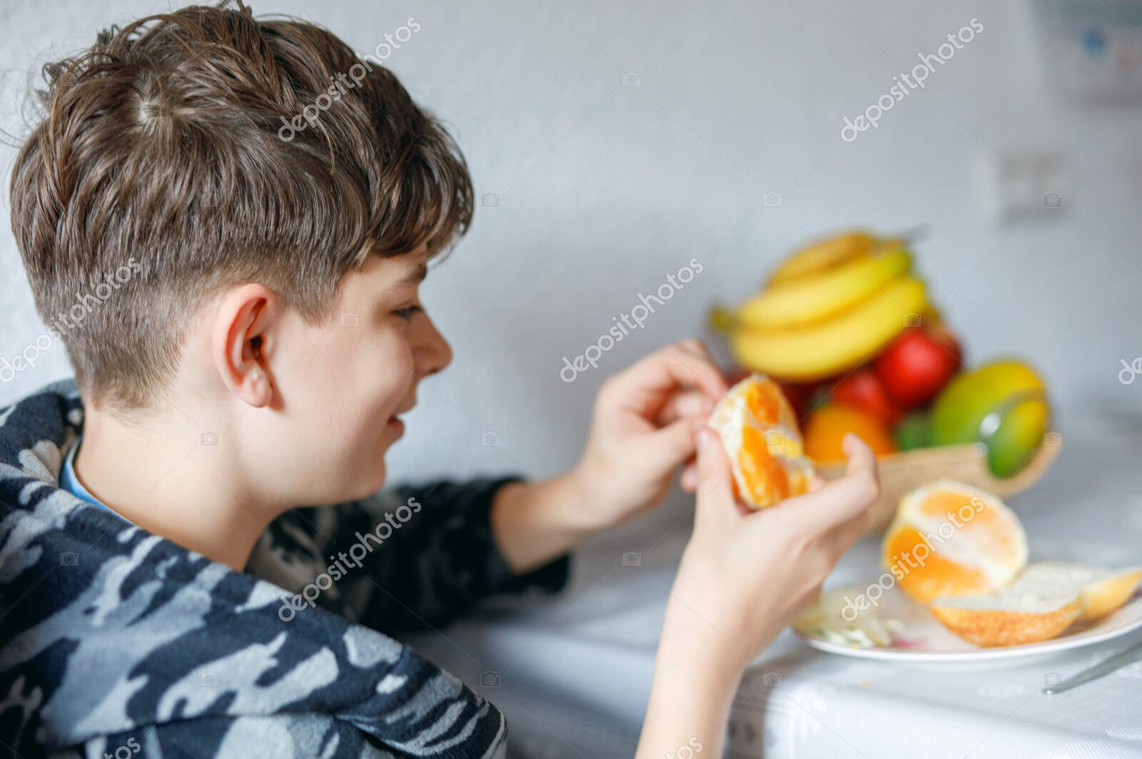 Student waking up and beginning the day